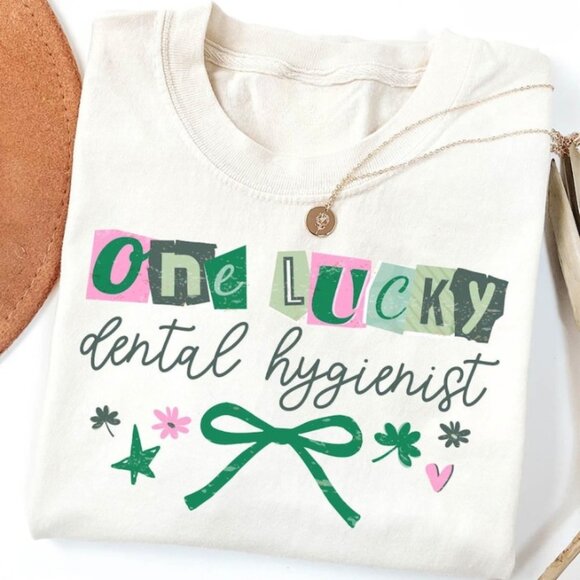 Tops - Dental Hygienist Shirt, St Patricks Day Dental School Student T-Shirt